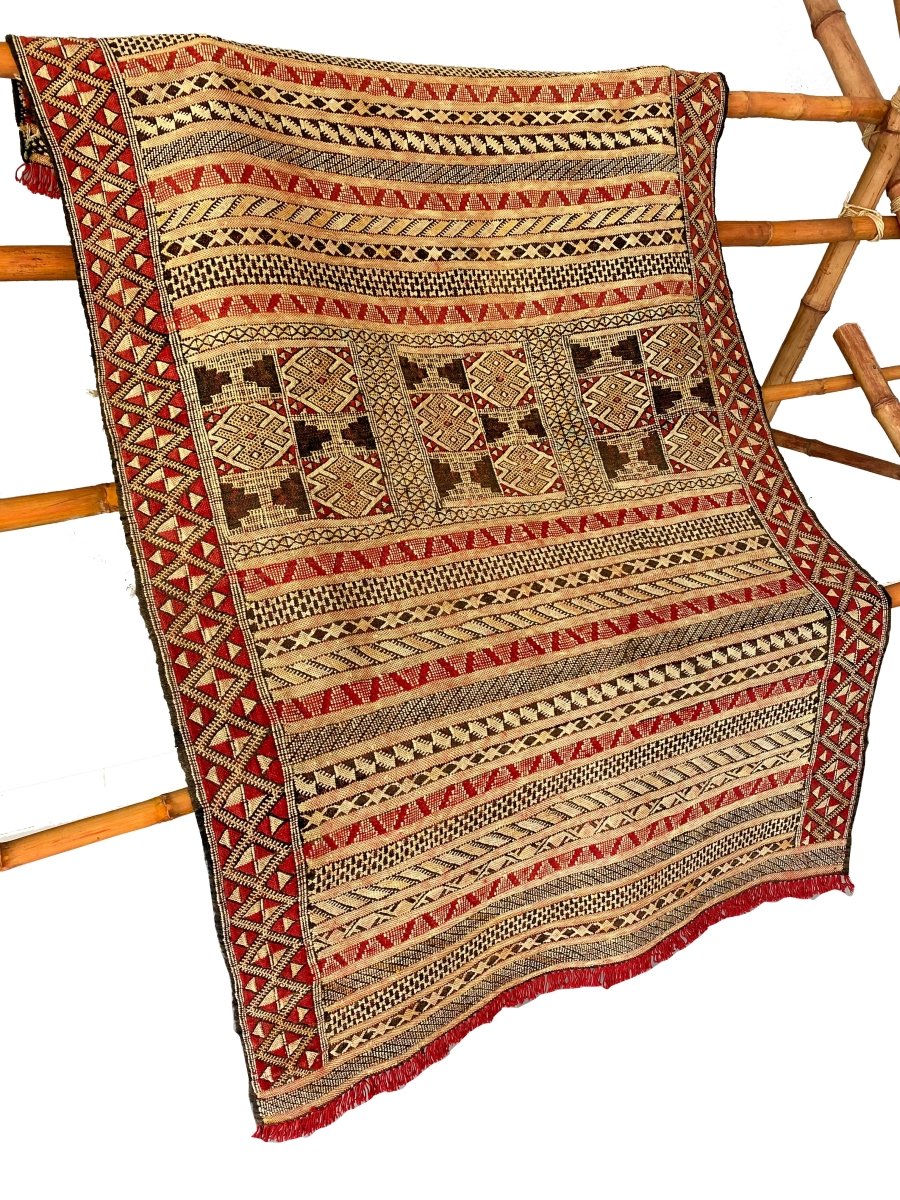 Peru Sumak Silk Kilim - 5.2 x 3.5 - Imam Carpets - Online Shop