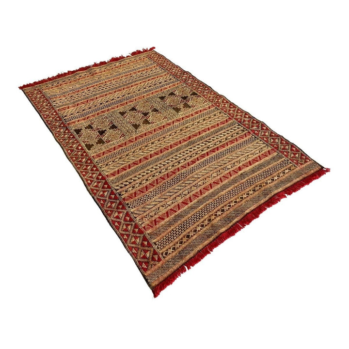 Peru Sumak Silk Kilim - 5.2 x 3.5 - Imam Carpets - Online Shop