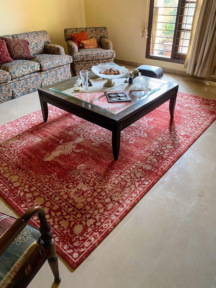 Premium Red Overdyed Rug - Size: 9.8 x 6.6 - Imam Carpets - Online Shop