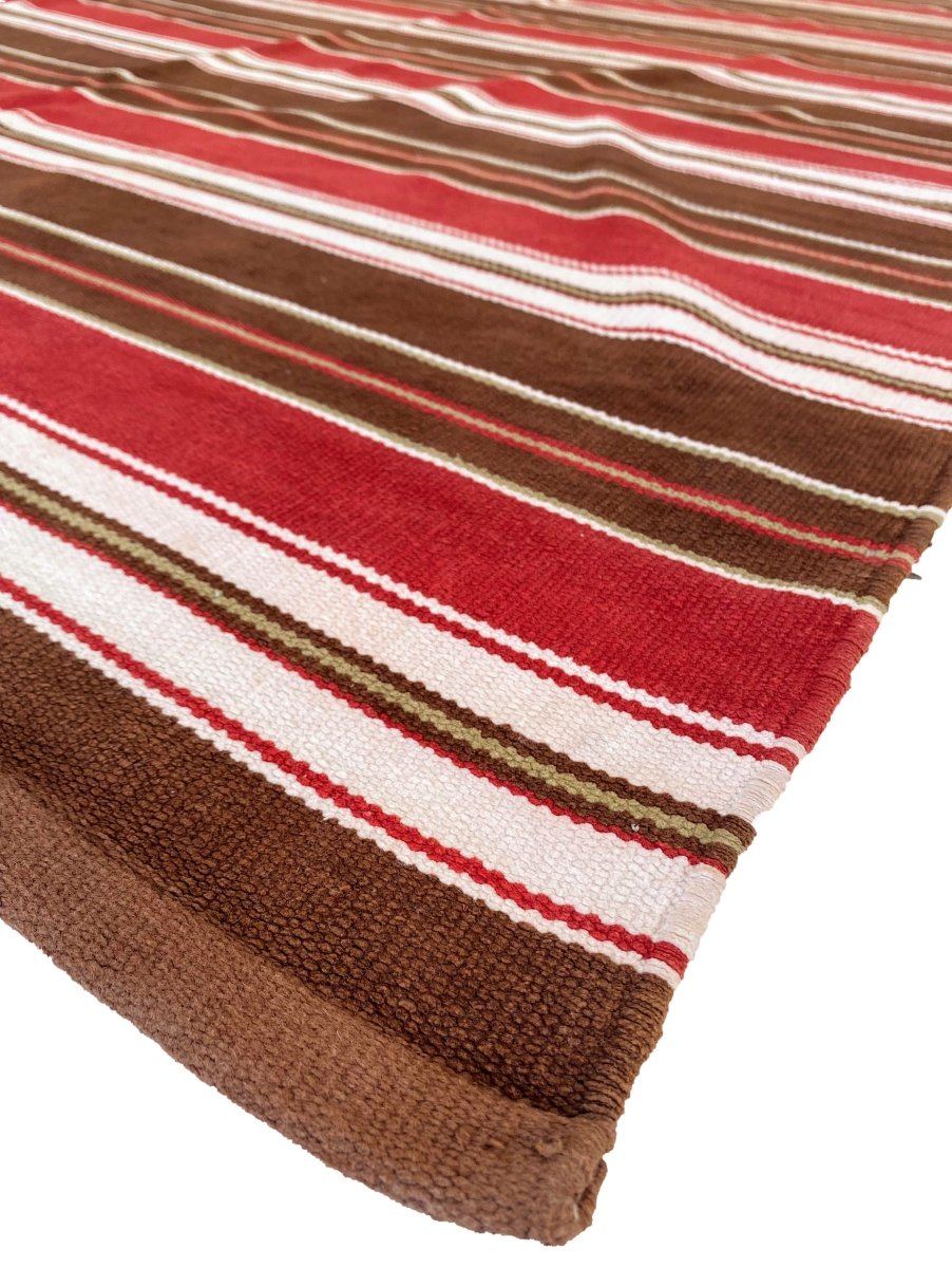 Red Stripe Rug - Size: 7.3 x 4.9 - Imam Carpets Online Store