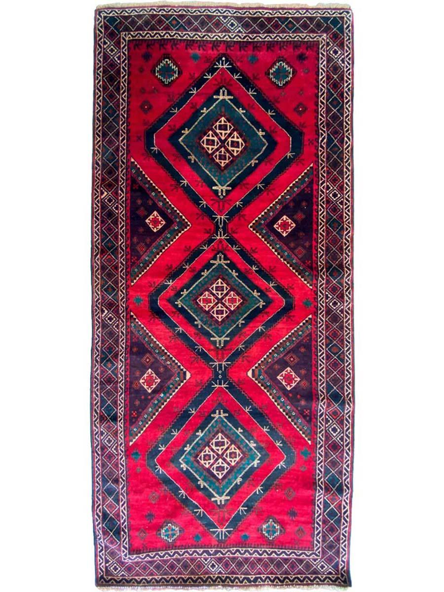 Red Tribal Runner - Size: 9.6 x 4.4 - Imam Carpet Co