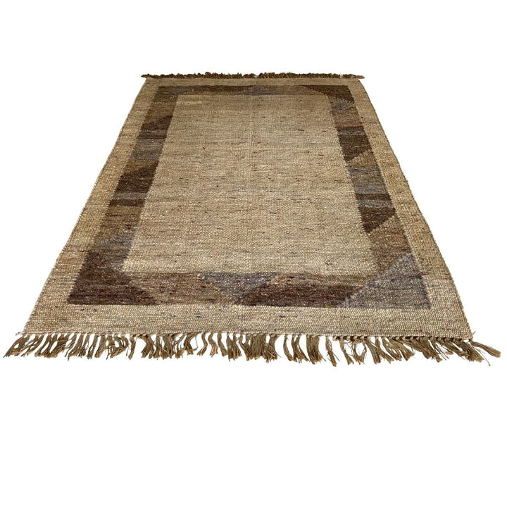 Solid Border Rug with Tassels - Size: 7.8 x 5.8 - Imam Carpets - Online Shop