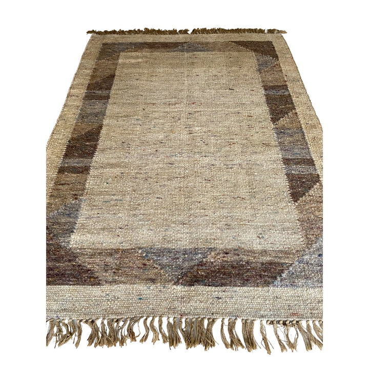 Solid Border Rug with Tassels - Size: 7.8 x 5.8 - Imam Carpets - Online Shop