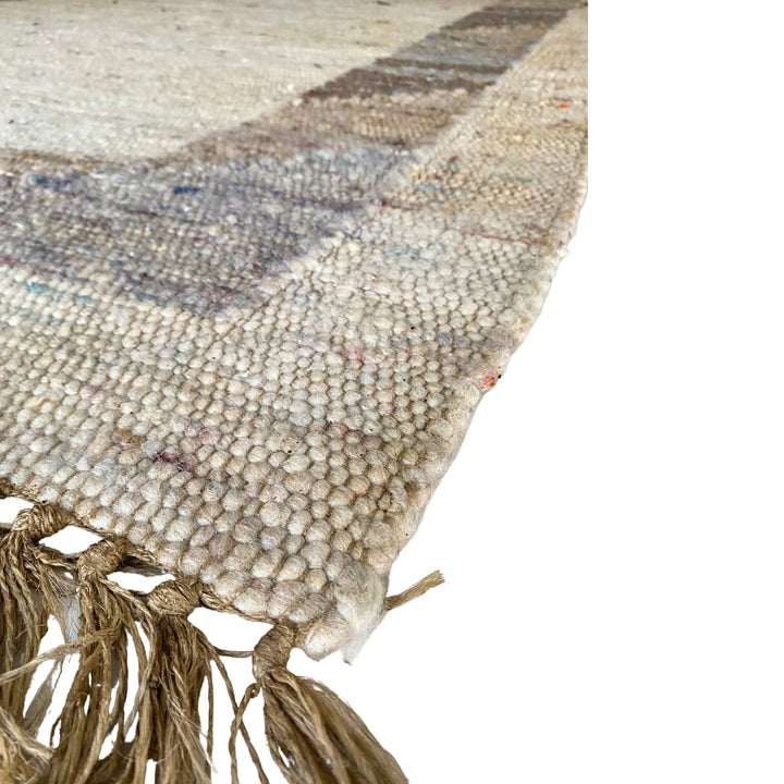 Solid Border Rug with Tassels - Size: 7.8 x 5.8 - Imam Carpets - Online Shop