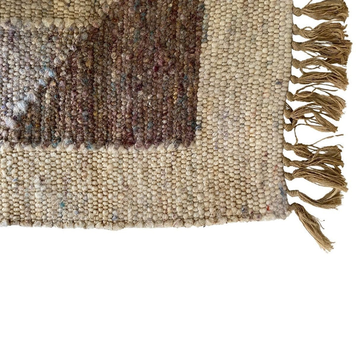 Solid Border Rug with Tassels - Size: 7.8 x 5.8 - Imam Carpets - Online Shop