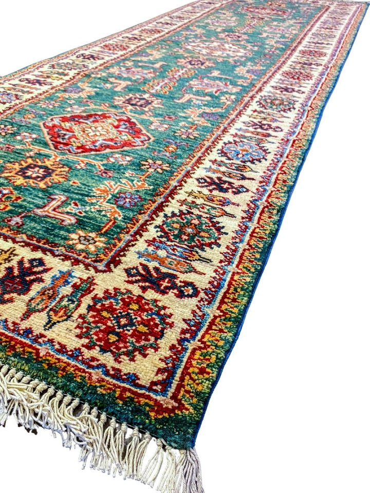 Super Kazak - 2.8 x 8 (Runner) - Afghani Handmade Carpet - Imam Carpets - Online Shop