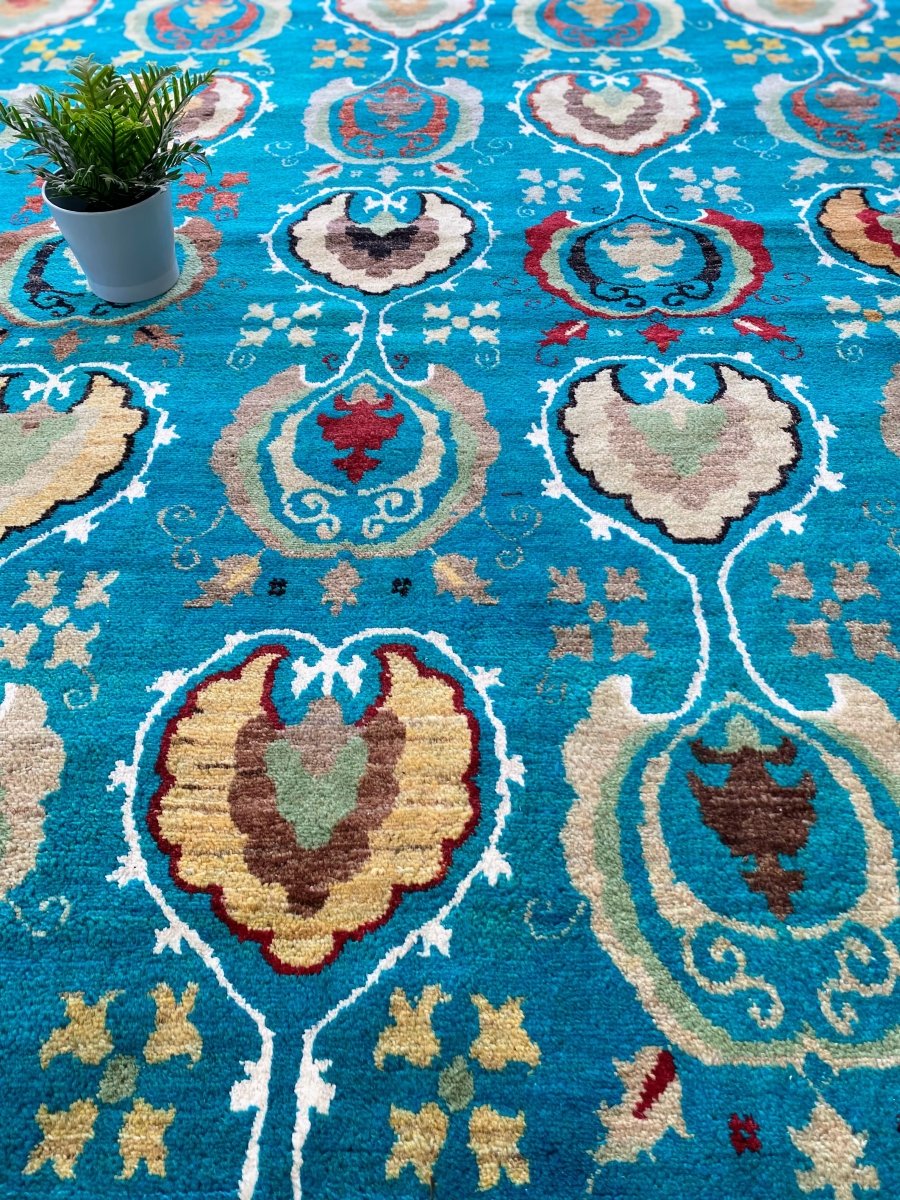 Suzani Rug - Size: 10 x 8.2 - Imam Carpets Online Store