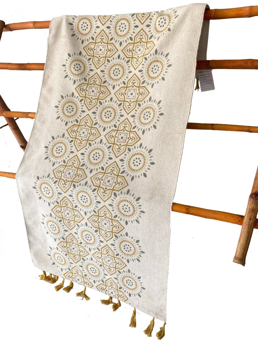 Tasseled Geometric Runner - Size: 6 x 2.9 (Runner) - Imam Carpets - Online Shop