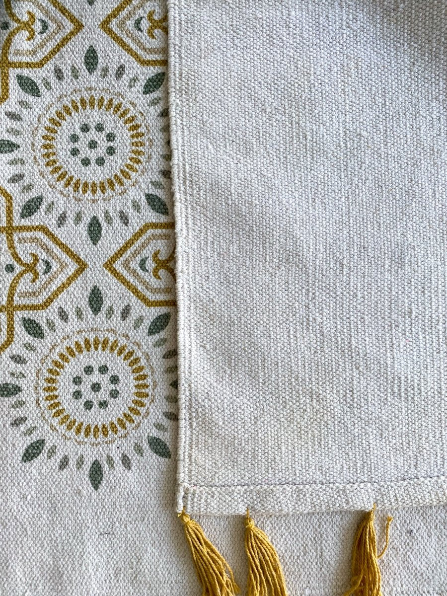 Tasseled Geometric Runner - Size: 6 x 2.9 (Runner) - Imam Carpets - Online Shop