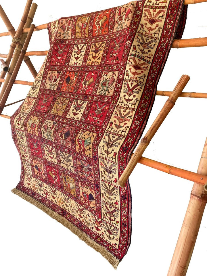 Turkish Sumak Kilim - Size: 5.11 x 4.2 - Imam Carpets - Online Shop