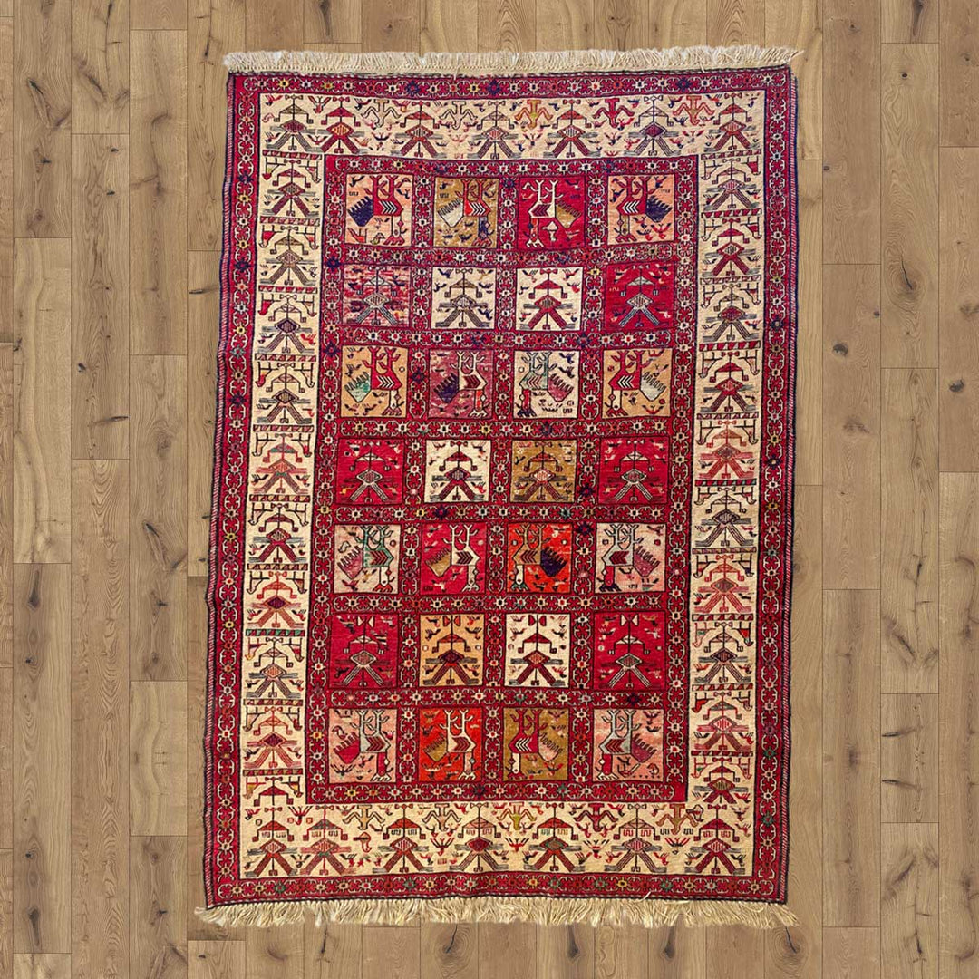 Turkish Sumak Kilim - Size: 5.11 x 4.2 - Imam Carpets - Online Shop