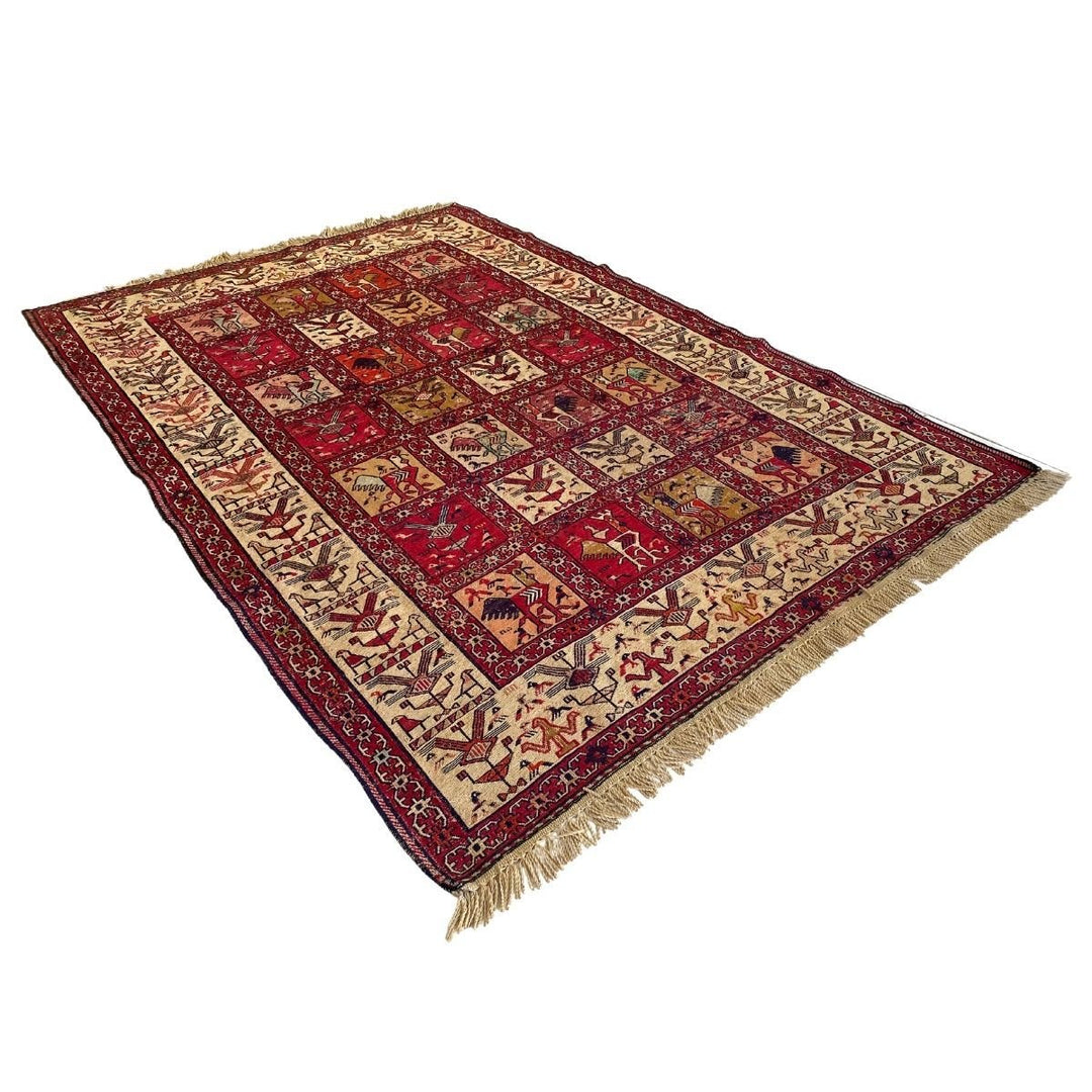 Turkish Sumak Kilim - Size: 5.11 x 4.2 - Imam Carpets - Online Shop