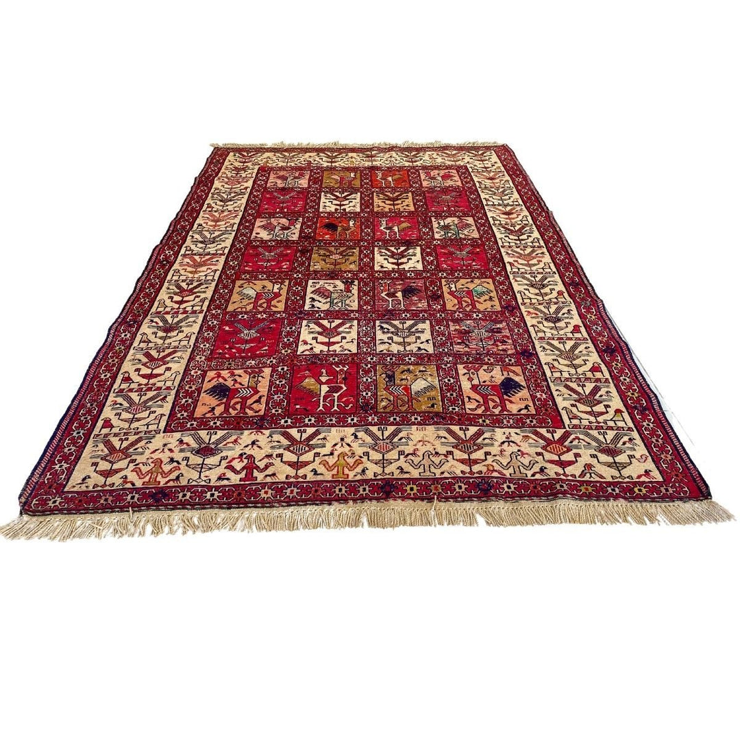 Turkish Sumak Kilim - Size: 5.11 x 4.2 - Imam Carpets - Online Shop