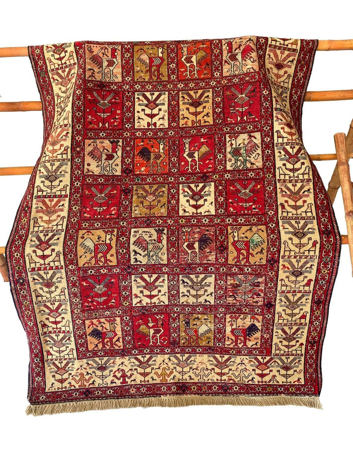 Turkish Sumak Kilim - Size: 5.11 x 4.2 - Imam Carpets - Online Shop