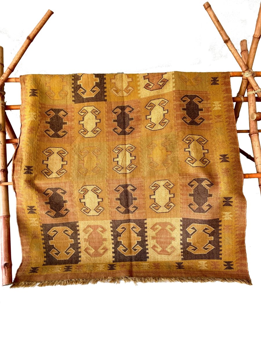 Vintage Afghani Kilim - Size: 7.11 x 5.9 - Imam Carpet Co. Home