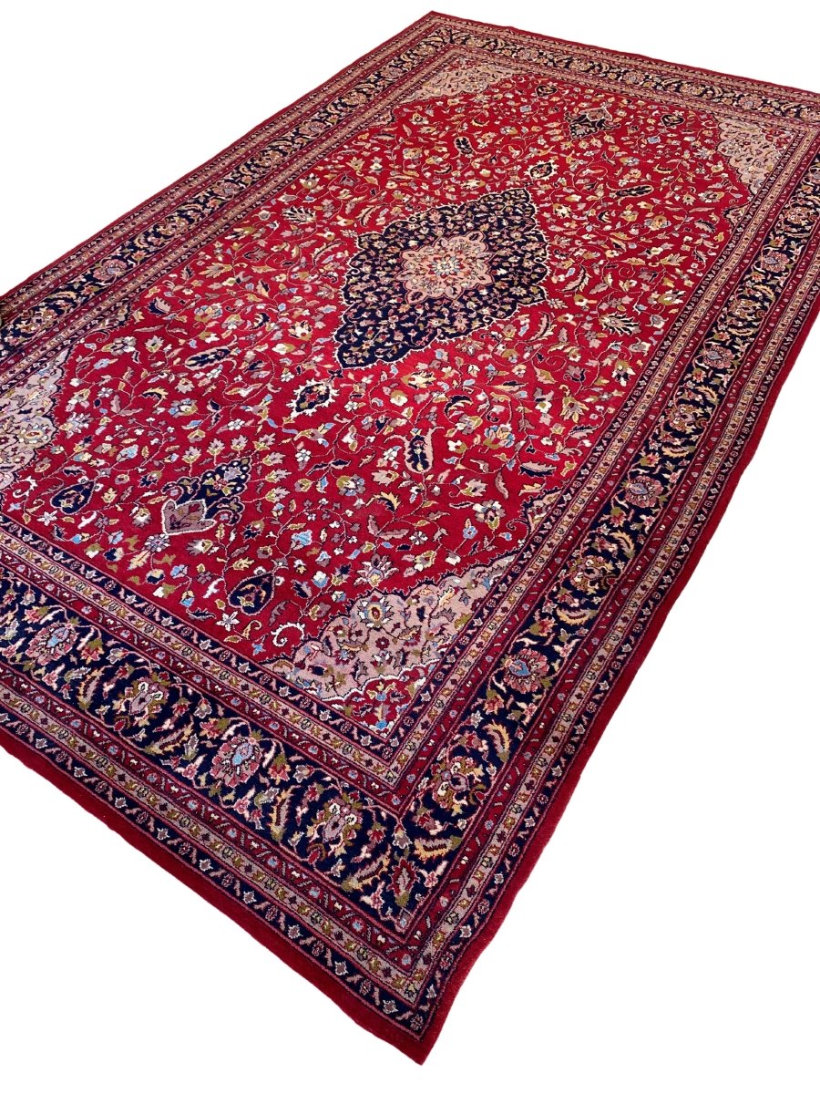 Vintage Kashan Rug - Size: 10.2 x 6.4 - Imam Carpet Co. Home
