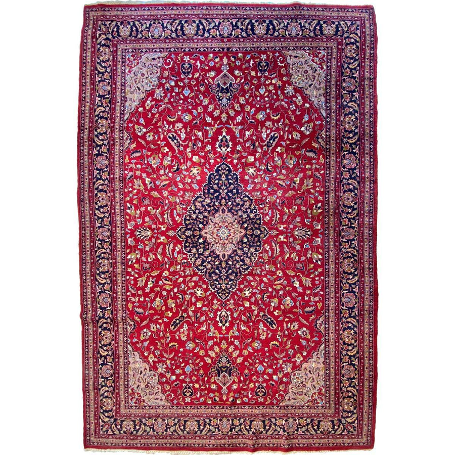 Vintage Kashan Rug - Size: 10.2 x 6.4 - Imam Carpet Co. Home
