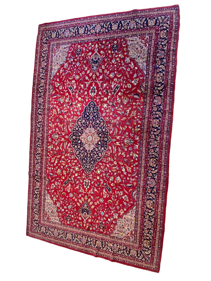 Vintage Kashan Rug - Size: 10.2 x 6.4 - Imam Carpet Co. Home