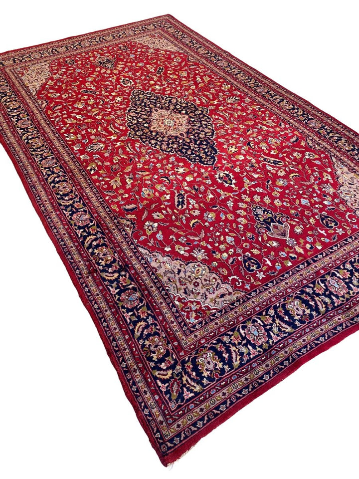 Vintage Kashan Rug - Size: 10.2 x 6.4 - Imam Carpet Co. Home