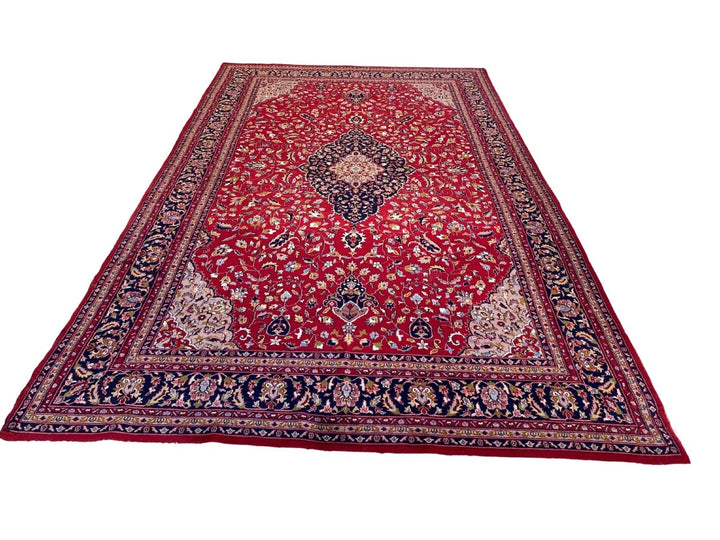 Vintage Kashan Rug - Size: 10.2 x 6.4 - Imam Carpet Co. Home