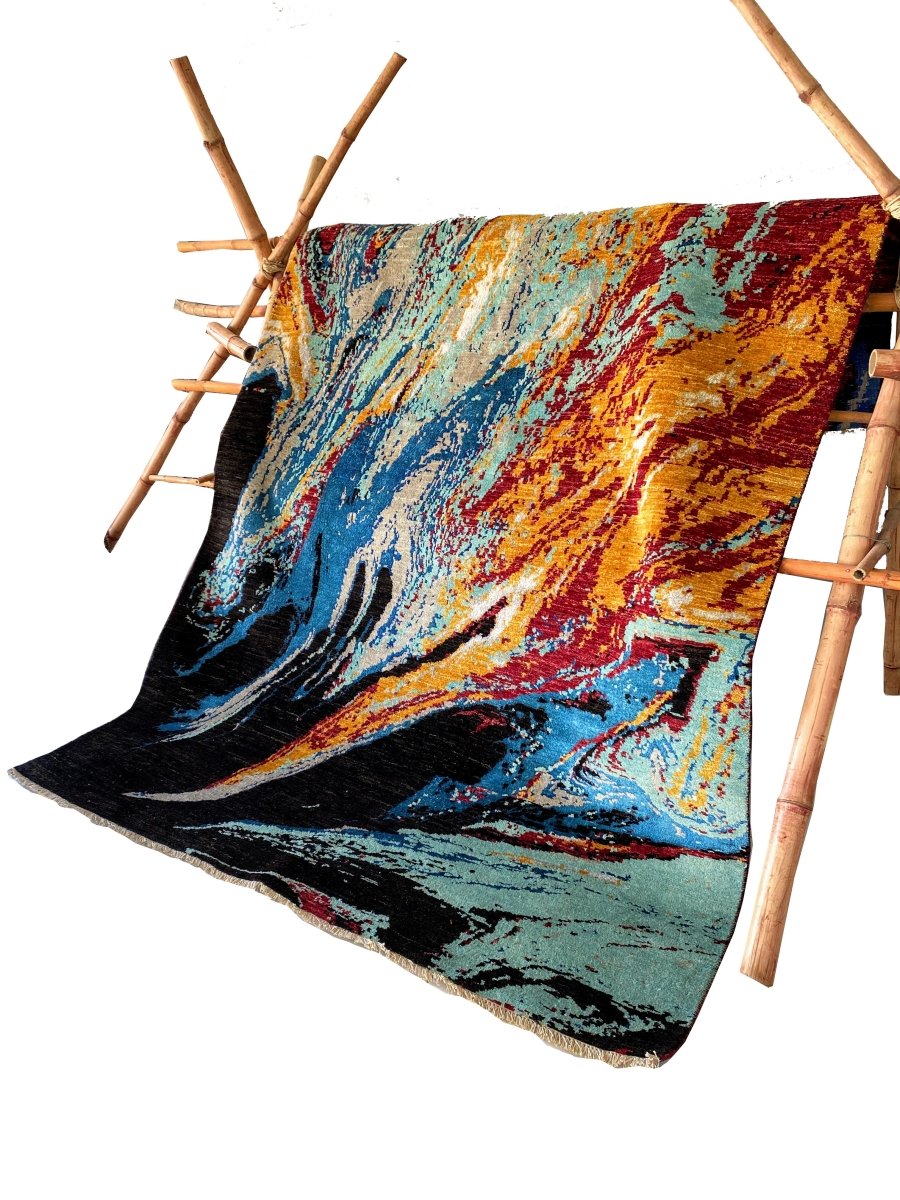 Waterfall Abstract Rug - Size: 9.1 x 6.2 - Imam Carpets - Online Shop