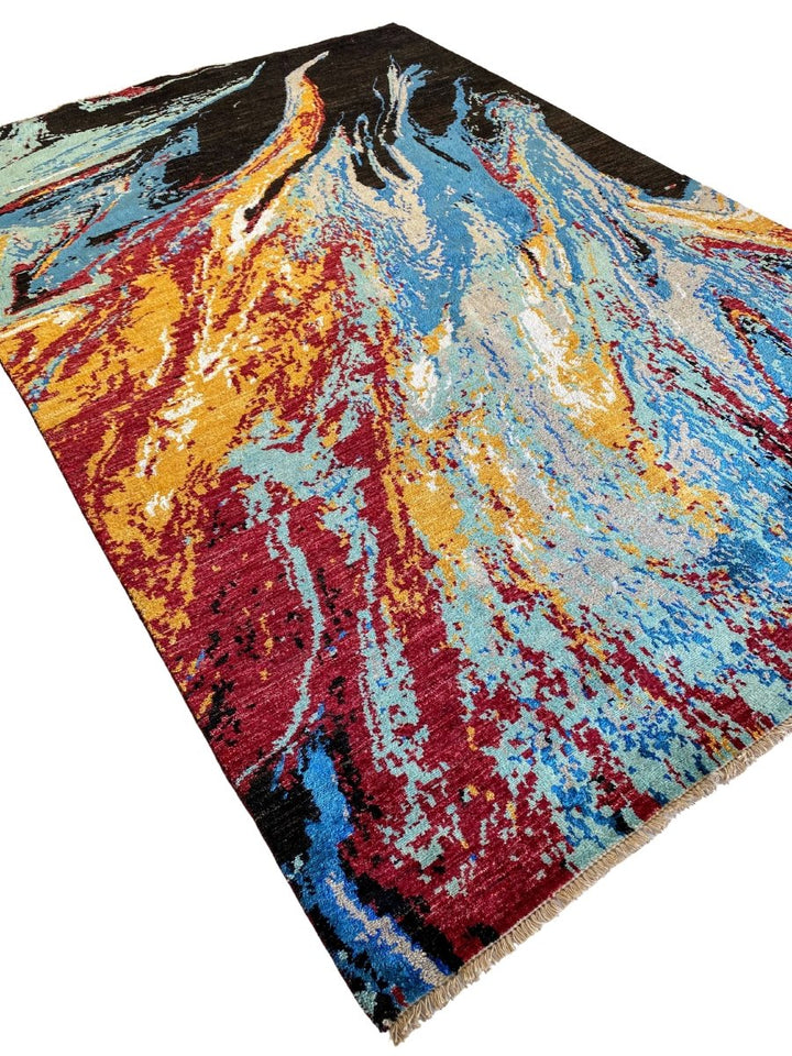 Waterfall Abstract Rug - Size: 9.1 x 6.2 - Imam Carpets - Online Shop