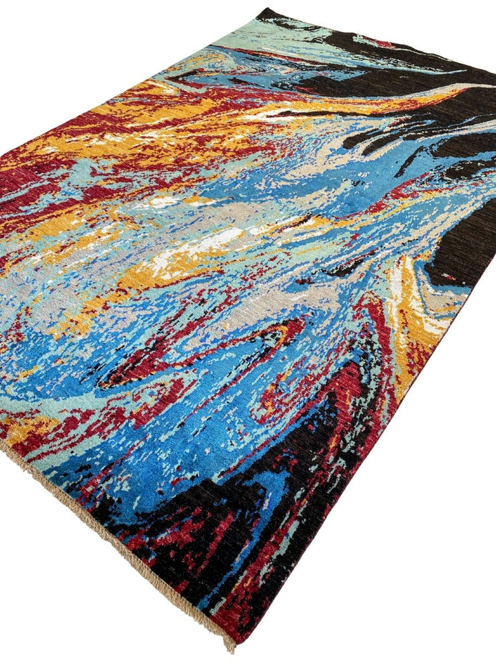 Waterfall Abstract Rug - Size: 9.1 x 6.2 - Imam Carpets - Online Shop